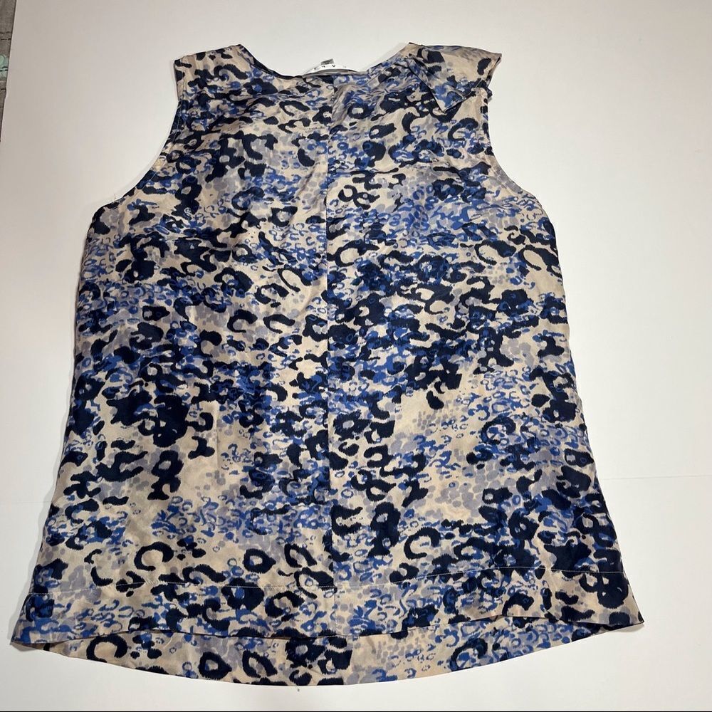 Cabi silk sleeveless cascading ruffle top - Picture 4 of 16